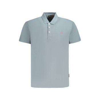 Tricou polo barbati - cu mini logo brodat - Regular fit - Gri inchis -