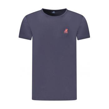 U.S. Grand POLO Tricou barbati simplu cu logo rosu brodat - bleumarin inchis -