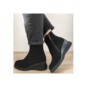 Ghete Casual Dama  150001A 01-I Negre Velur - Negru