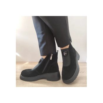 Ghete Casual Dama  150037A Negre Velur - Negru