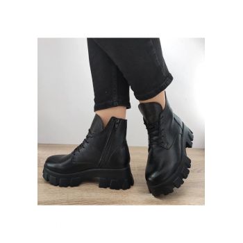 Ghete Casual Dama  3454-1 Negre Bizonat - Negru