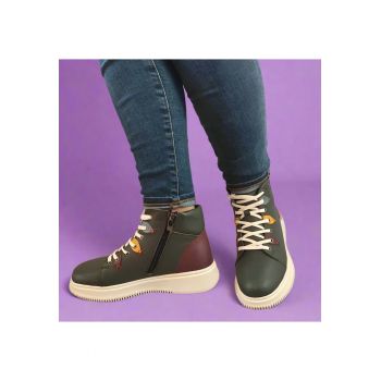 Ghete Casual Dama  4016 Kaki - Kaki