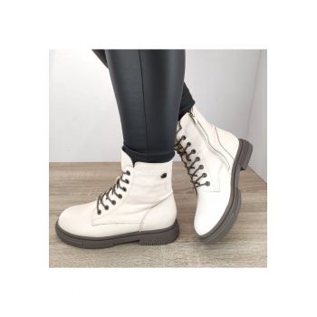 Ghete Casual Dama  F178 Crem - Crem