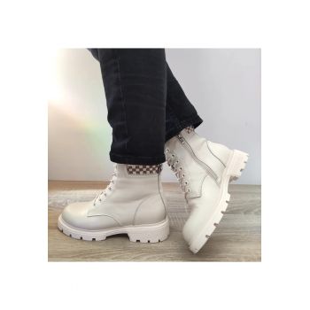 Ghete Casual Dama  L9137 Crem - Crem