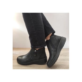 Ghete casual dama  piele ecologica - negru