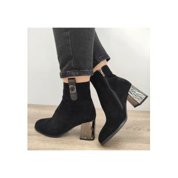 Ghete Elegante Dama  350013 01-I Negre Velur - Negru