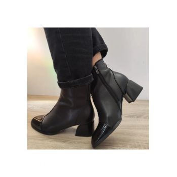 Ghete Elegante Dama  50009 01-N Negre + Lac - Negru