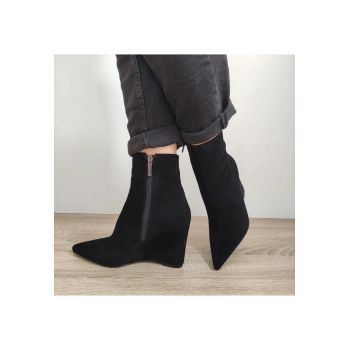 Ghete Elegante Dama  K1271-133R Negre Velur - Negru