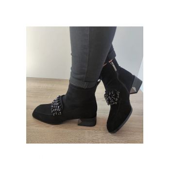Ghete Elegante Dama  M12-02 - Negru Velur