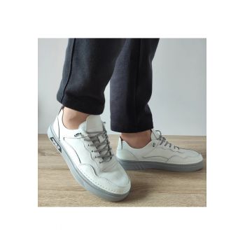 Pantofi Casual Barbati  6023 Albi - Alb