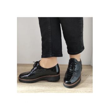 Pantofi Casual Dama  10081 Negri Croco - Black