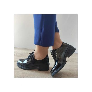 Pantofi Casual Dama  21601 01-L Negri Lac - Black