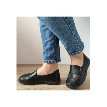 Pantofi Casual Dama  2309 Negri + Maro + Verzi - Negru + Maro Si Verde