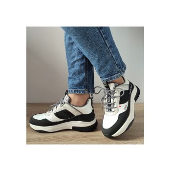 Pantofi Casual Dama  38380-854 Albi + Negri - Alb + Negru