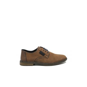 Pantofi casual  maro din piele intoarsa RIK13439-24