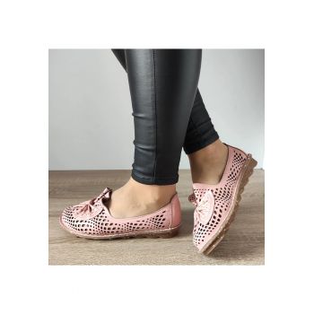 Pantofi Casual Perforati Dama  101122-1 Roz - Roz