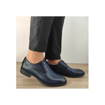 Pantofi Eleganti Barbati  Hkh2558 Albastri - Albastru