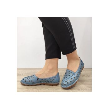 Pantofi Perforati Dama  101207-1 Albastri Denim - Albastru Denim