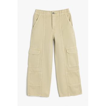 Pantaloni cargo cu croiala ampla