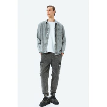 Pantaloni de bumbac cu mansete elastice