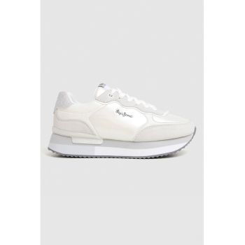 Pantofi sport cu garnituri din piele intoarsa si segmente metalice
