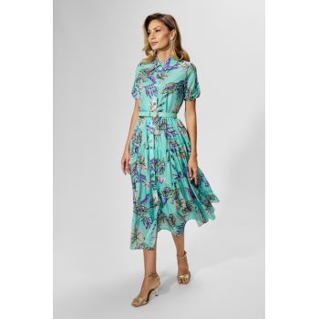 Rochie casual din bumbac cu imprimeu floral Summery Vernil Multi