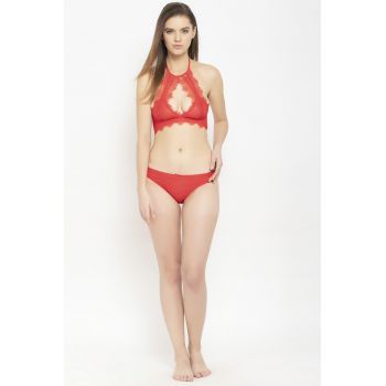 Sutien de dantela cu decupaj frontal