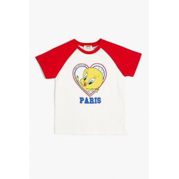 Tricou de bumbac cu imprimeu Tweety