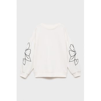 Bluza de trening cu broderie florala