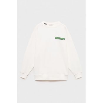 Bluza de trening cu imprimeu grafic pe spate Minecraft