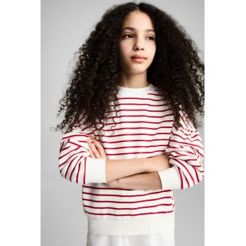 Bluza de trening din bumbac cu model in dungi