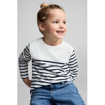 Bluza din bumbac cu model in dungi