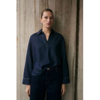 Bluza din denim cu model uni