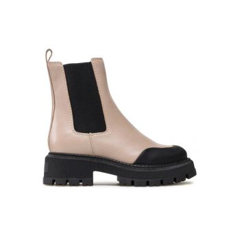Botine dama -  590486219605338 - Piele ecologica/Sintetic - Bej