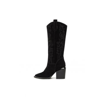 Cizme dama -  303084486 - Negru - Piele intoarsa