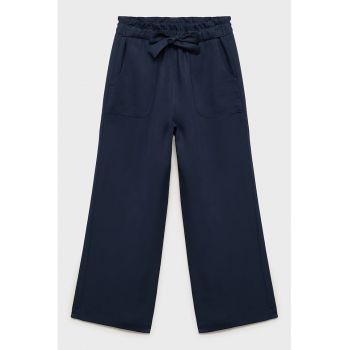 Pantaloni ampli cu snur - din lyocell