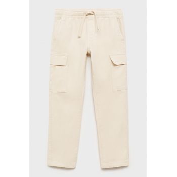 Pantaloni cargo drepti cu snur