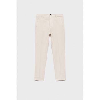 Pantaloni conici din amestec de in