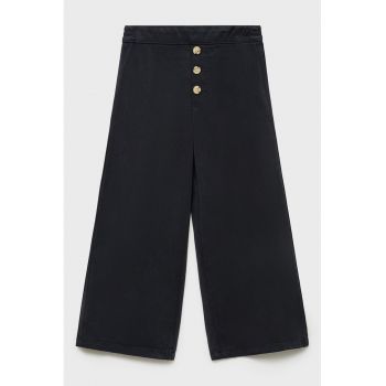 Pantaloni culotte din lyocell cu talie elastica