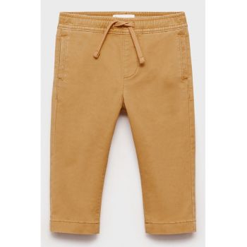 Pantaloni din amestec de bumbac cu snur de ajustare