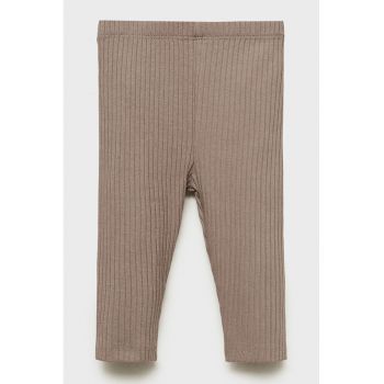 Pantaloni striati din amestec de bumbac