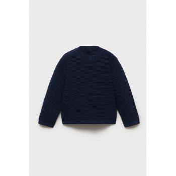 Pulover de bumbac cu aspect texturat