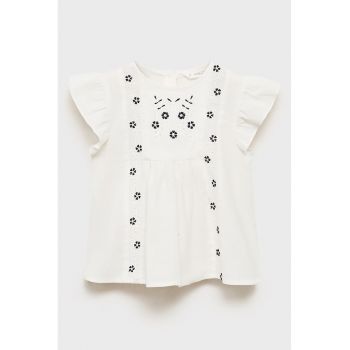 Tricou din amestec de in - brodat