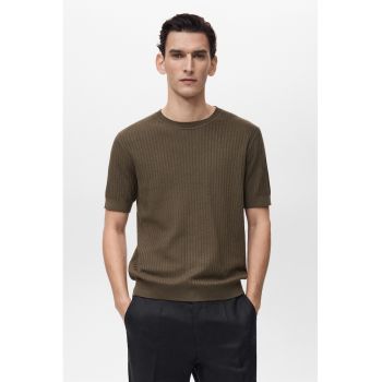 Tricou striat din ameste de modal