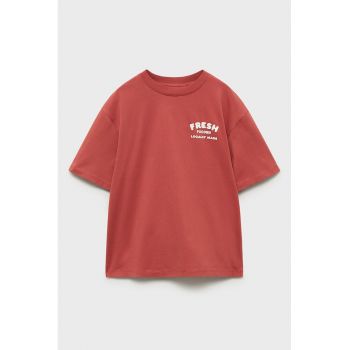 Tricou supradimensionat cu imprimeu grafic pe spate
