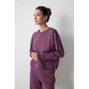 Bluza de trening cu decolteu la baza gatului