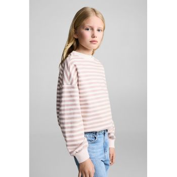 Bluza de trening cu model in dungi si maneci cazute