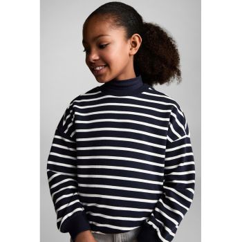 Bluza de trening cu model in dungi si maneci cazute