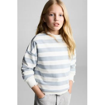 Bluza de trening cu model in dungi si maneci cazute
