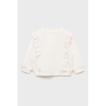 Bluza de trening din bumbac cu volane